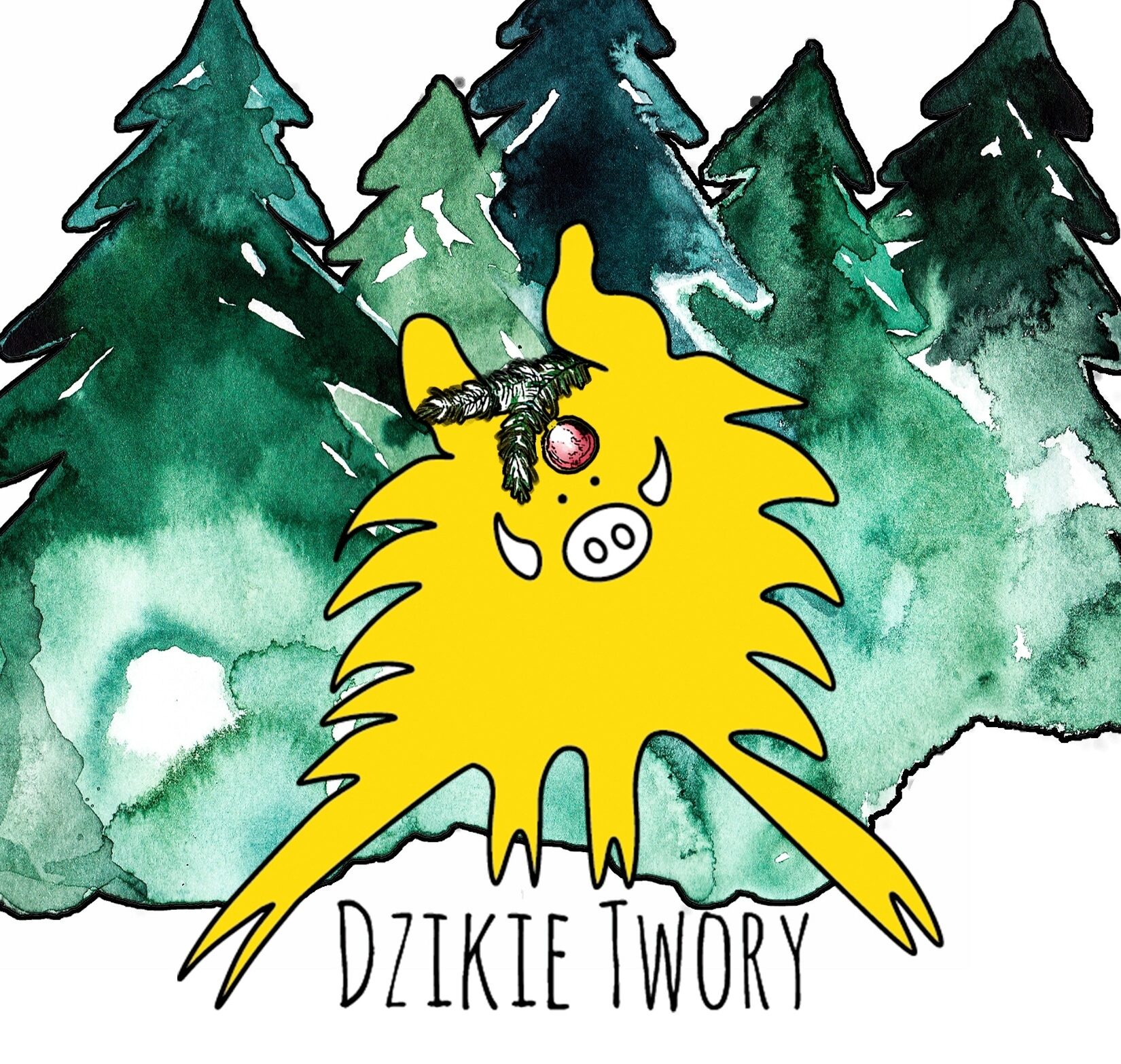 Logo Dzikie Twory w świątecznym wydaniu